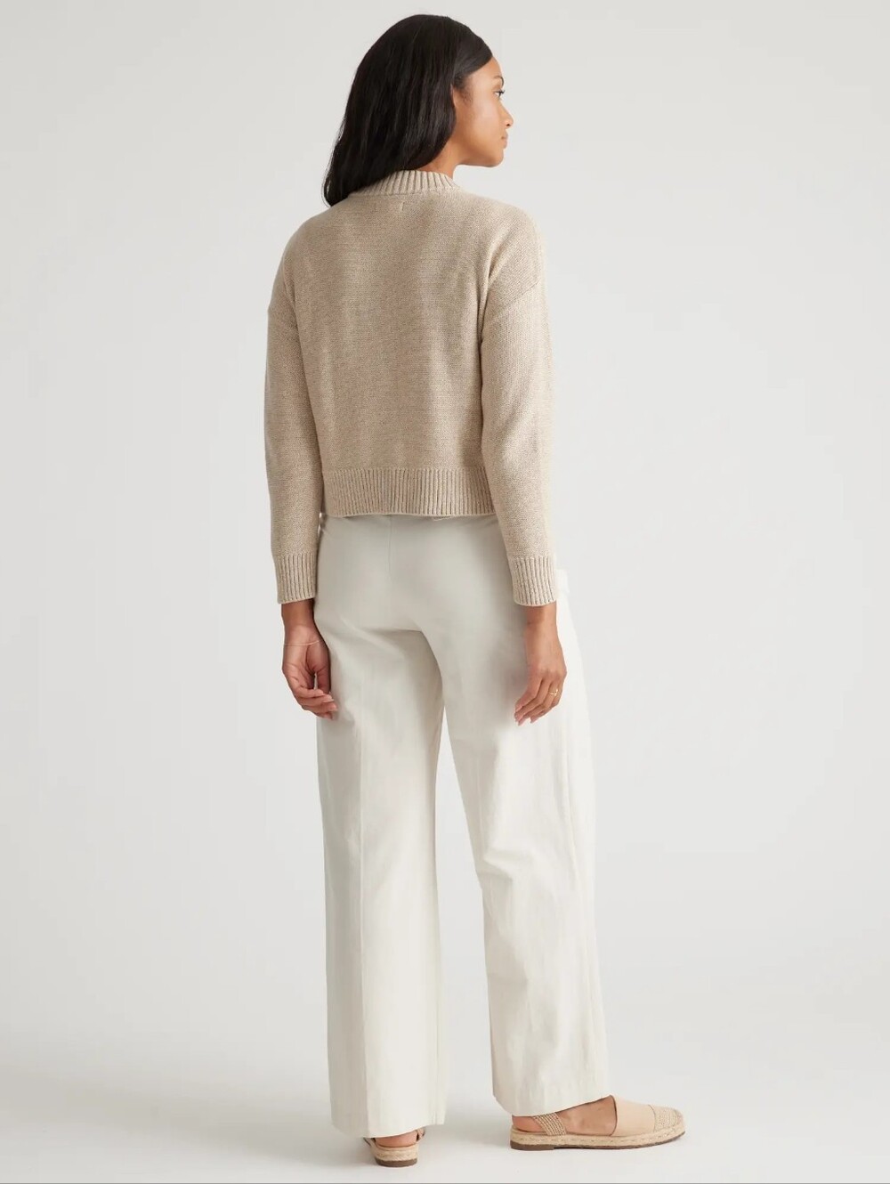 QUINCE 100% Organic Cotton Cropped Cardigan - Size S - Picture 5 of 8